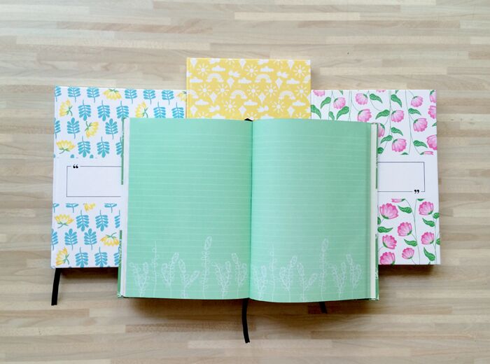 Blank Space 2c Blank Space Journal with colorful patterns by Peekmybook