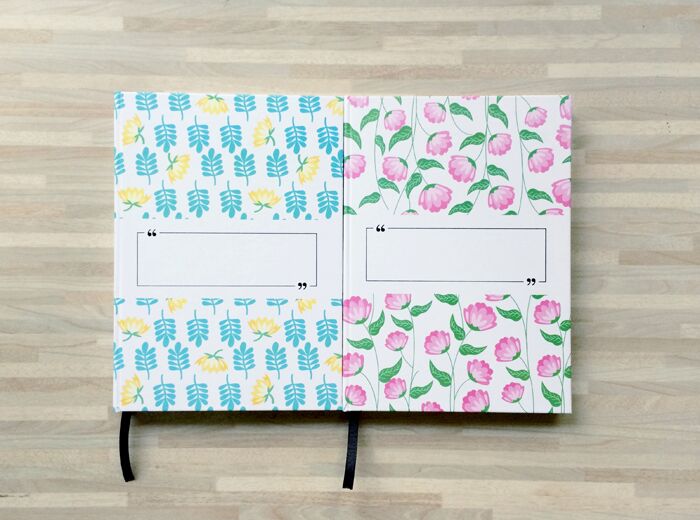 Blank Space 4 Blank Space Journal with colorful patterns by Peekmybook