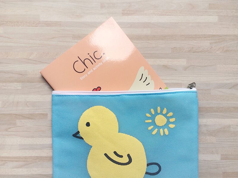 Chic 1 Chic story and activity book with handcrafted pouch by Peekmybook