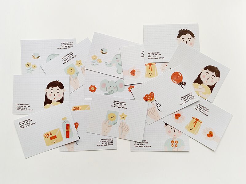 Compassion postcards 1 Compassion Greeting Card by Peekmybook