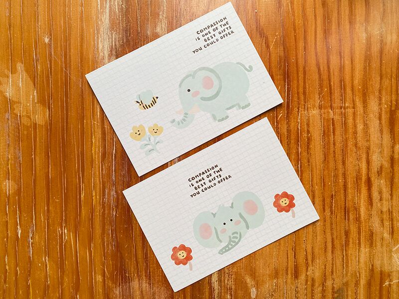 Compassion postcards 10 Compassion Greeting Card by Peekmybook