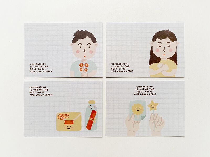 Compassion postcards 2 Compassion Greeting Card by Peekmybook