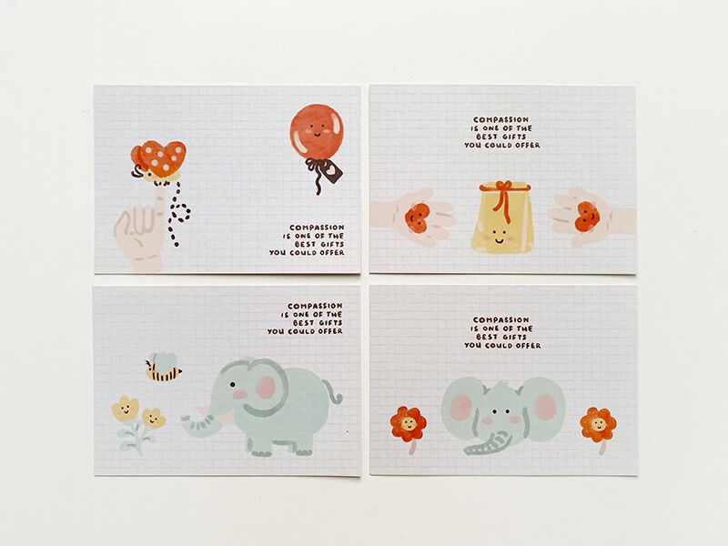 Compassion postcards 3 Compassion Greeting Card by Peekmybook