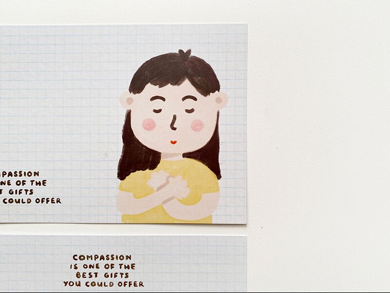 Compassion postcards 6 Compassion Greeting Card by Peekmybook