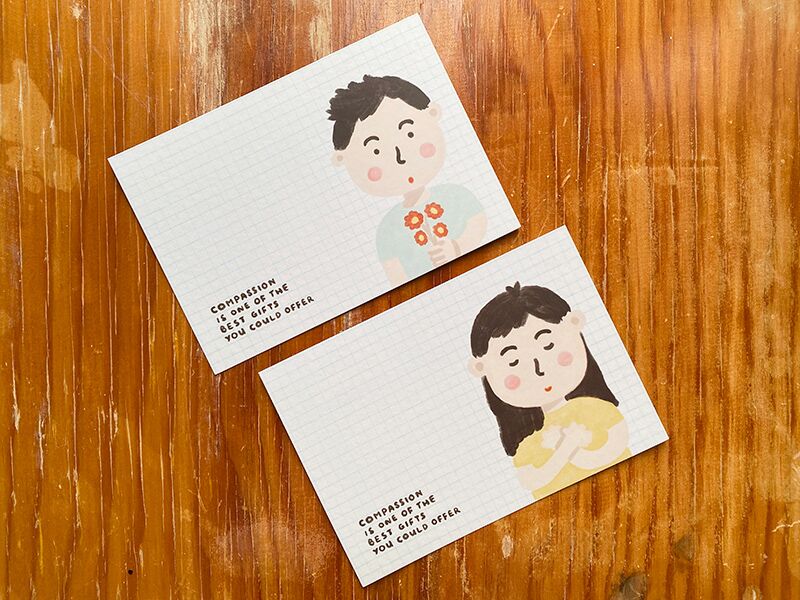 Compassion postcards 9 Compassion Greeting Card by Peekmybook