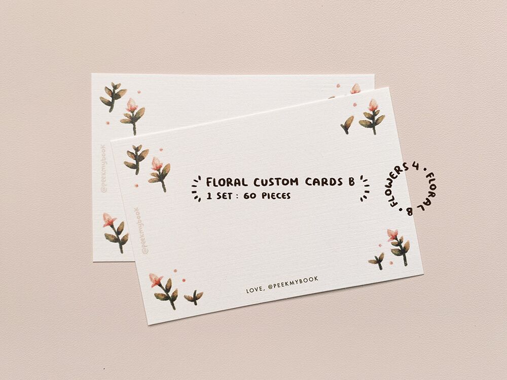 5b copy Custom Floral Greeting Card by Peekmybook