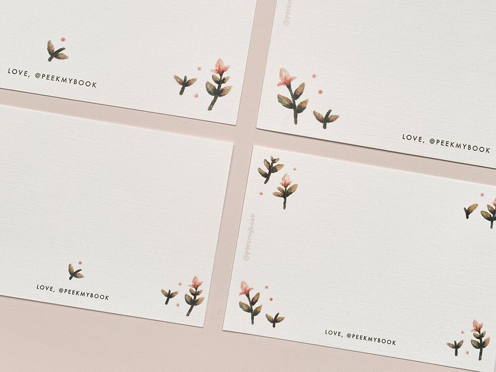 6b Custom Floral Greeting Card by Peekmybook