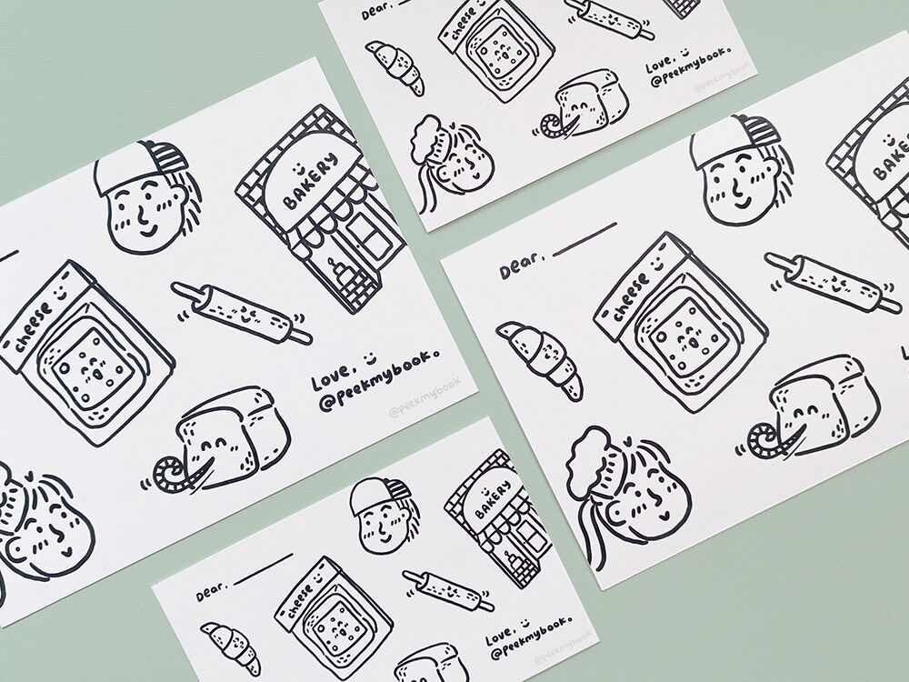 Japanese-bakery-card-3a Custom Japanese Bakery Greeting Cards by Peekmybook