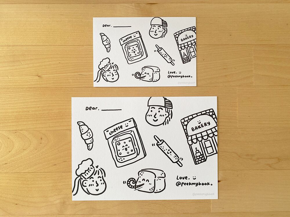 Japanese-bakery-card-4 Custom Japanese Bakery Greeting Cards by Peekmybook