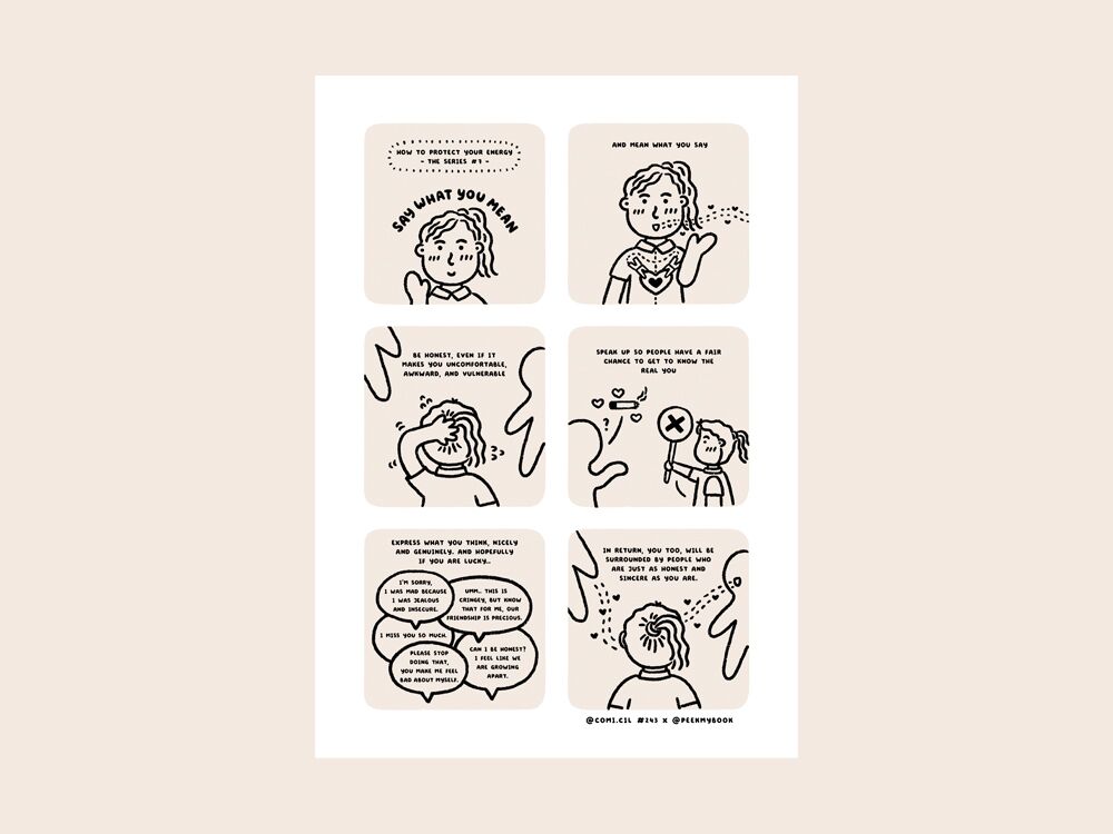 Say-What-You-Mean-1 Say What You Mean comic art print by Peekmybook