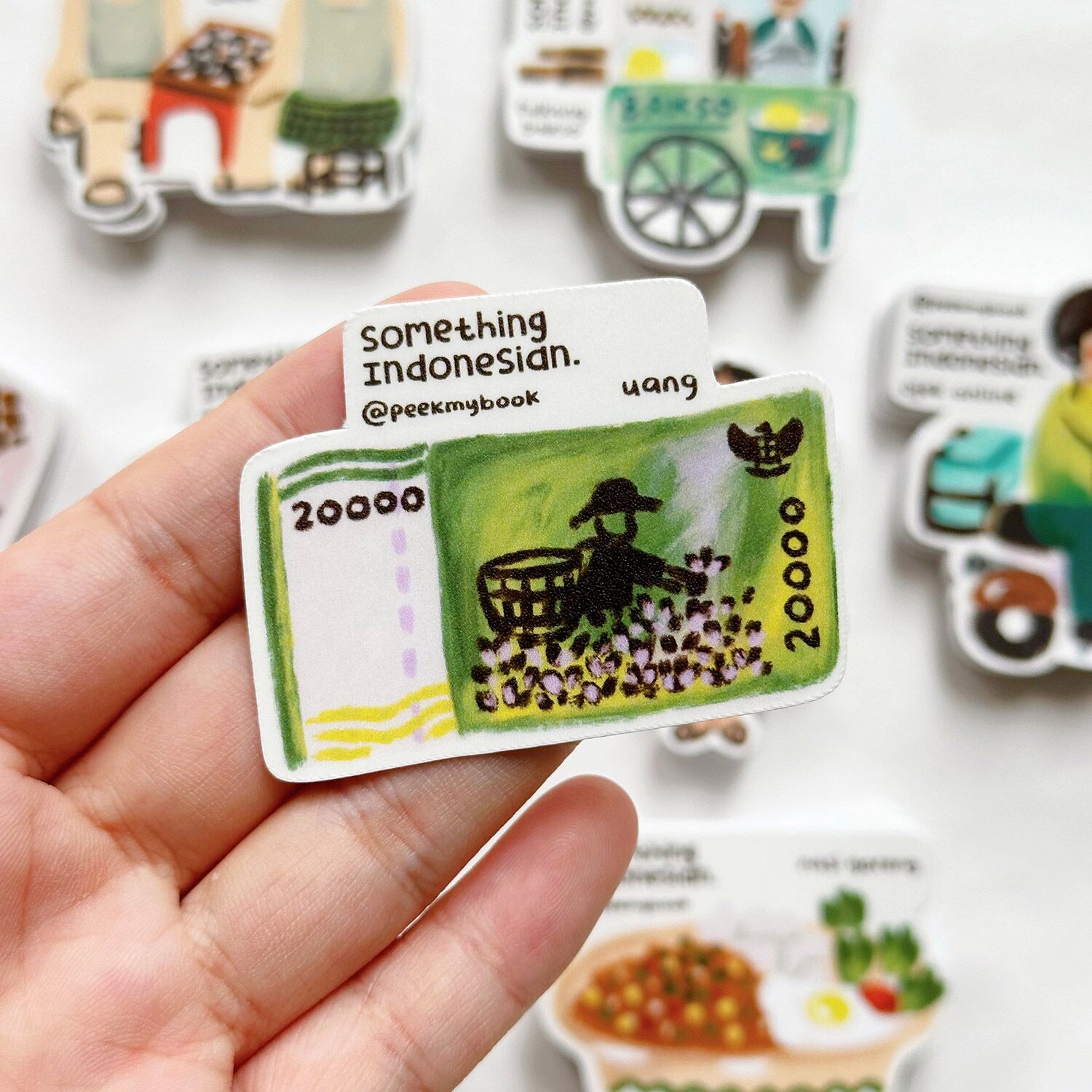Something-Indonesian-Sticker-4 Close-up of Indonesian-themed stickers