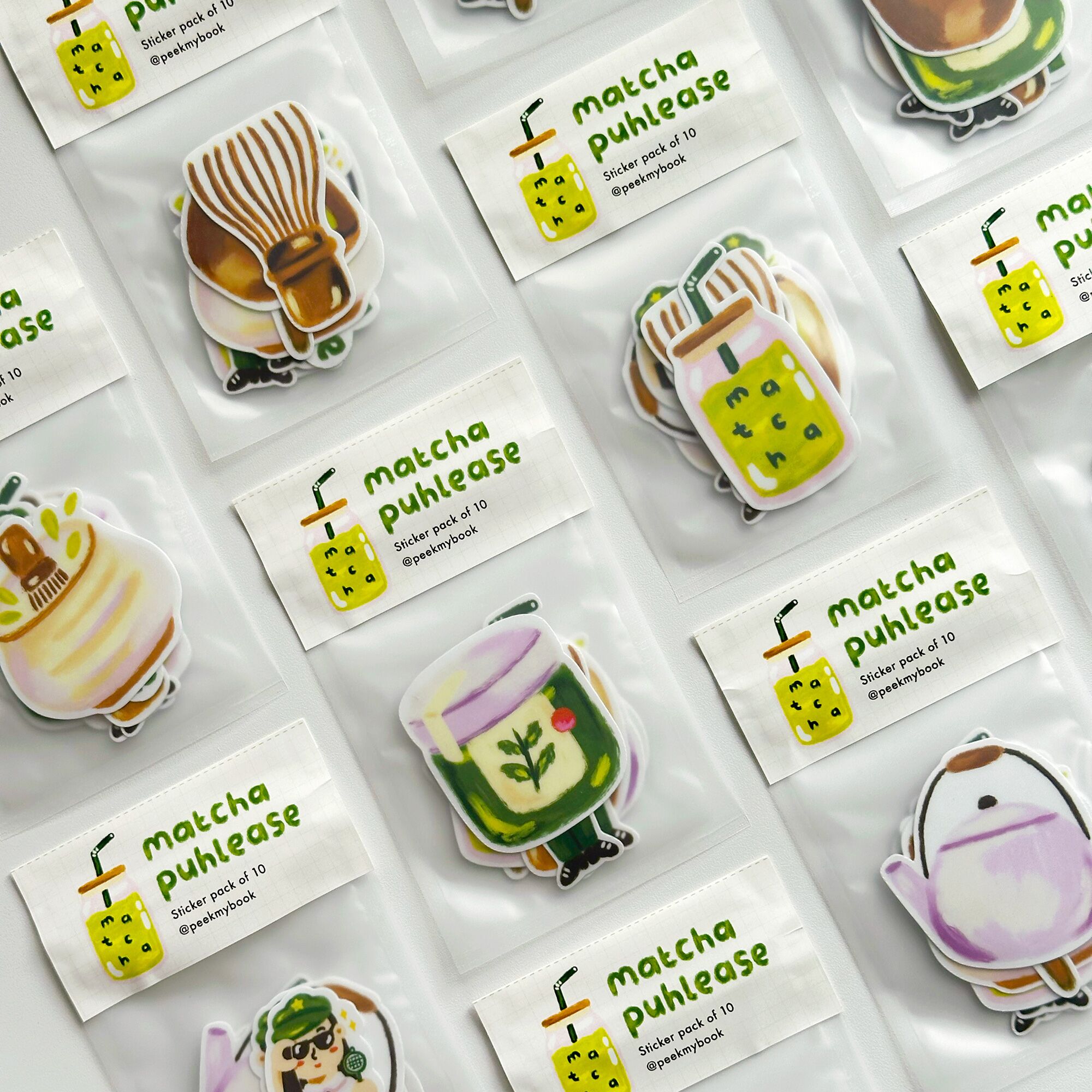 Matcha-Puhlease-Sticker-Set-10 Matcha Puhlease sticker by Peekmybook
