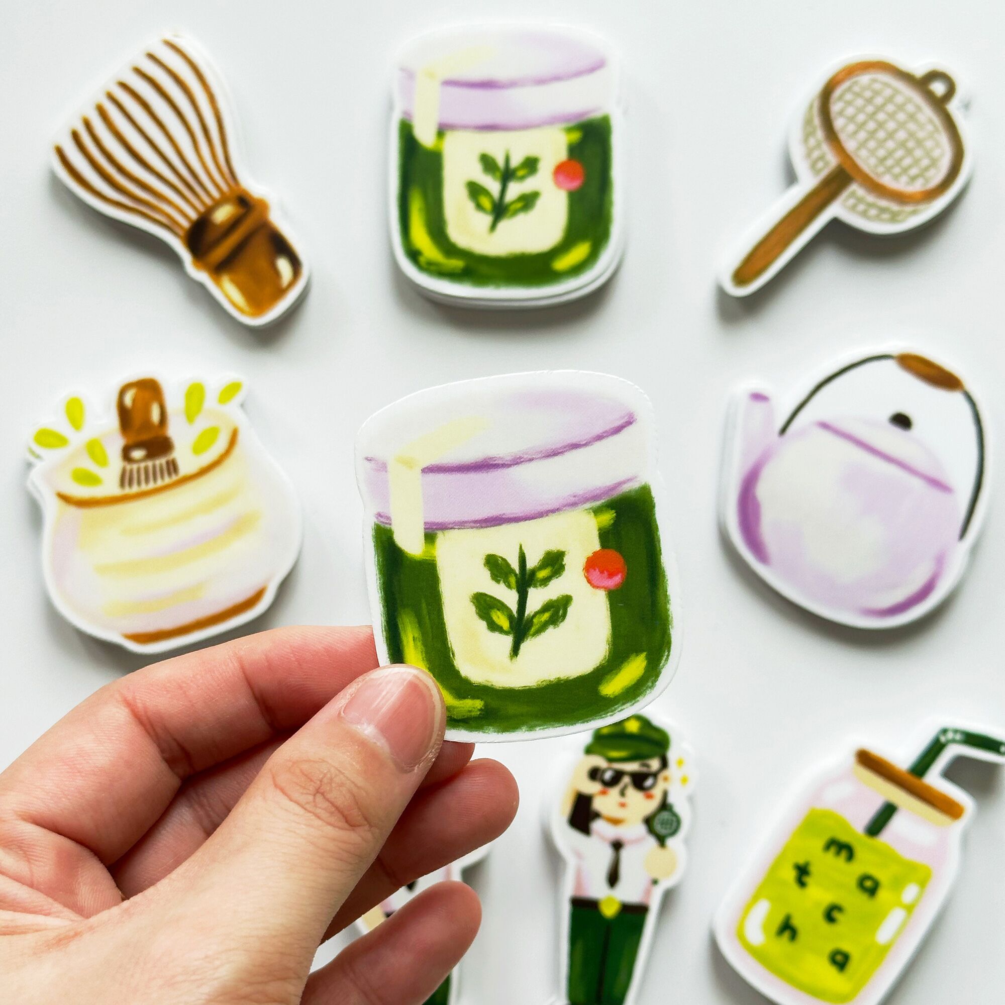Matcha-Puhlease-Sticker-Set-4 Matcha Puhlease sticker by Peekmybook