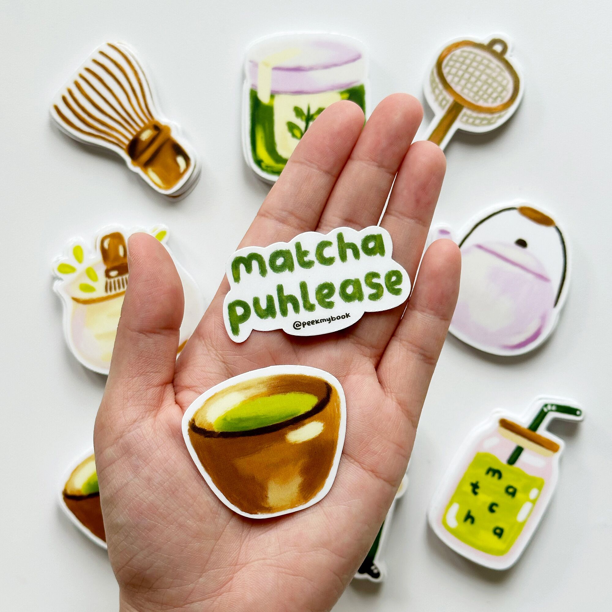 Matcha-Puhlease-Sticker-Set-7 Matcha Puhlease sticker by Peekmybook