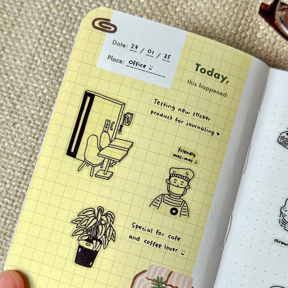 Coffee-and-Pastry-Sticker-Transparent-2 Coffee & Pastry transparent sticker sheet – vinyl stickers by Peekmybook