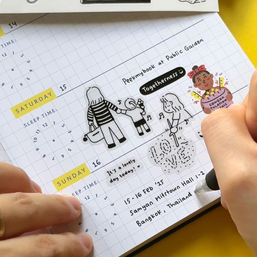 Flowers-Tranpsarent-Sticker-3 Flowers Transparent Sticker Sheet by Peekmybook – floral vinyl stickers on white background