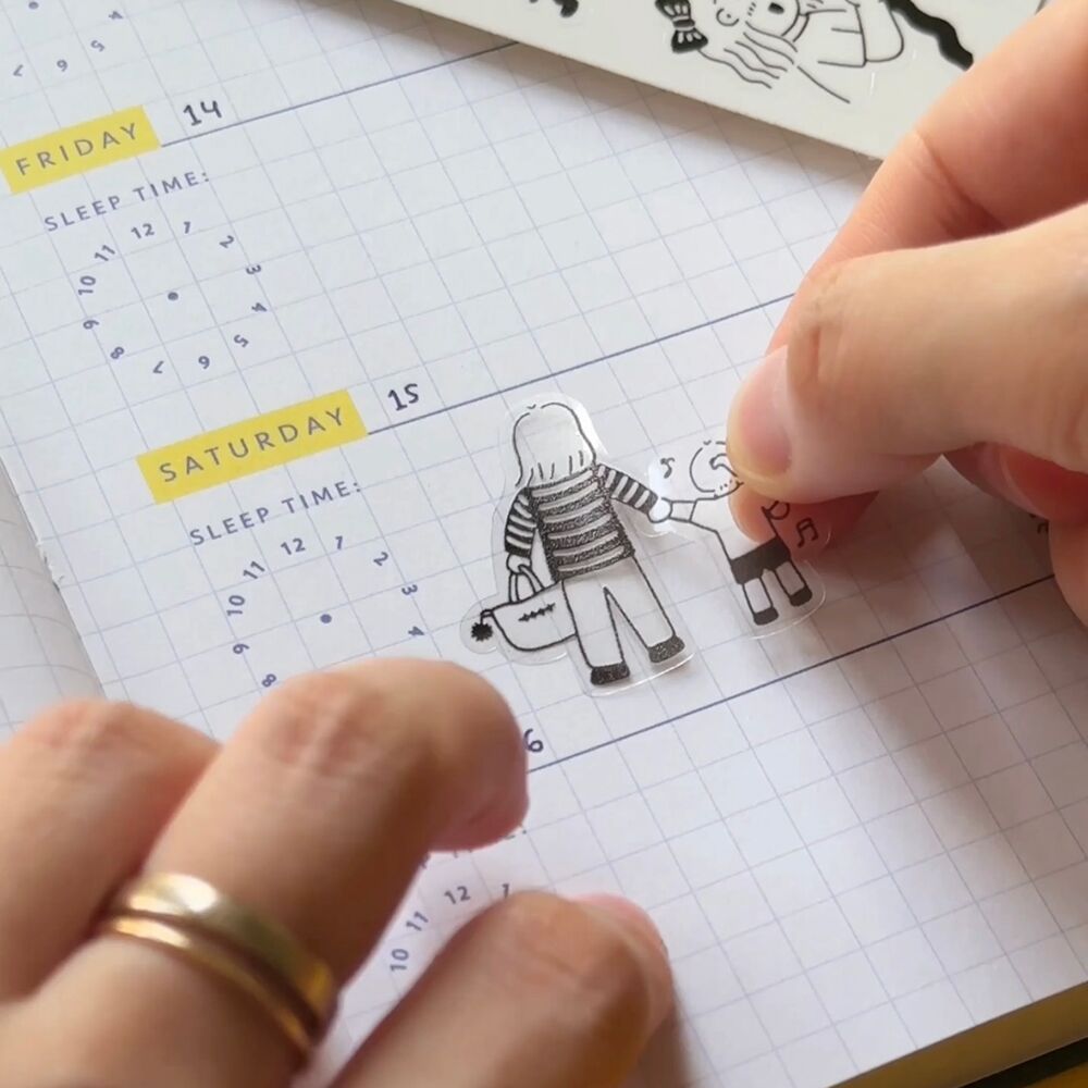 Togetherness-Transparent-Sticker-3 Togetherness Transparent Sticker sheet — clear vinyl sticker by Peekmybook