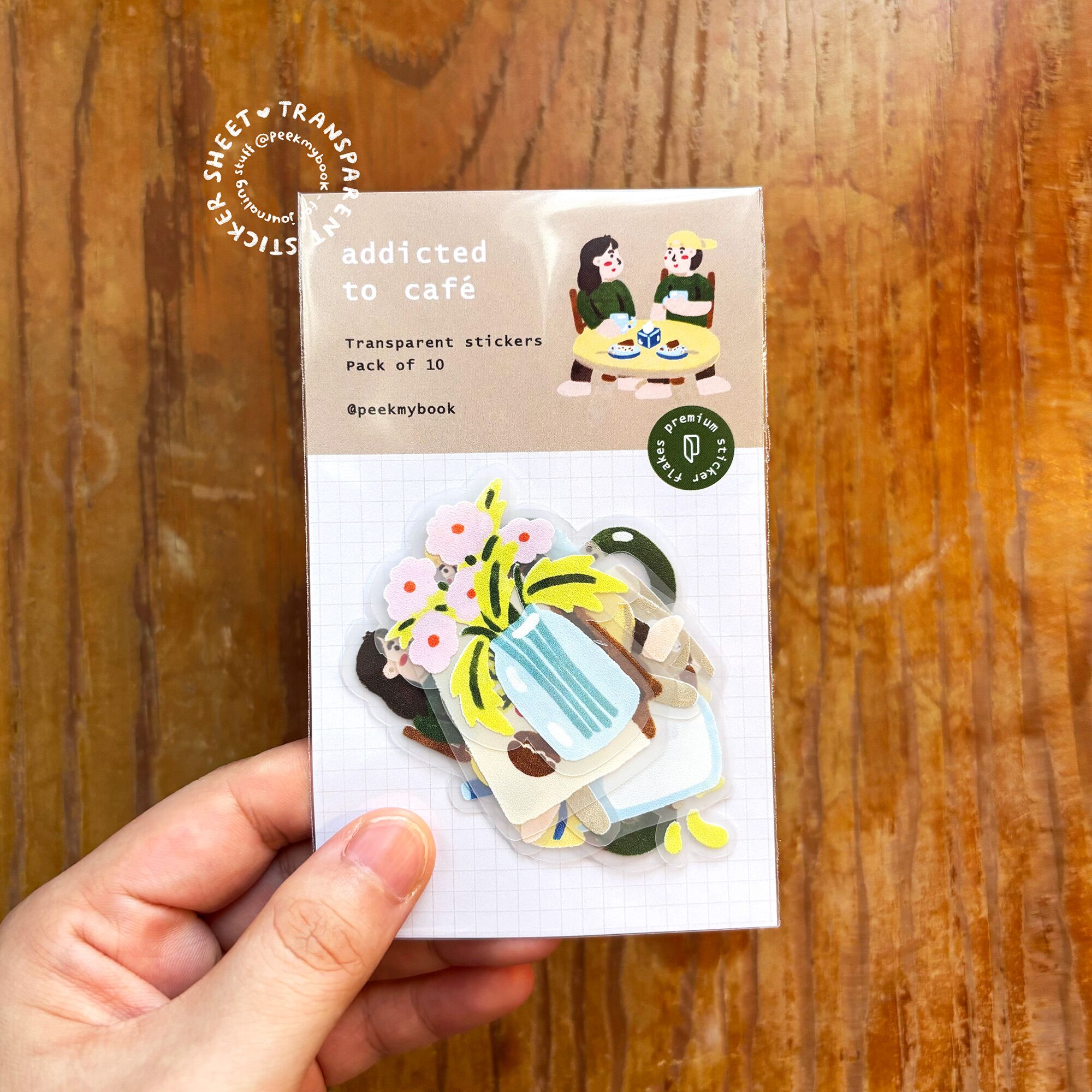 Addicted-to-Cafe-Sticker-Pack-3 Aesthetic coffee and matcha journaling stickers Peekmybook