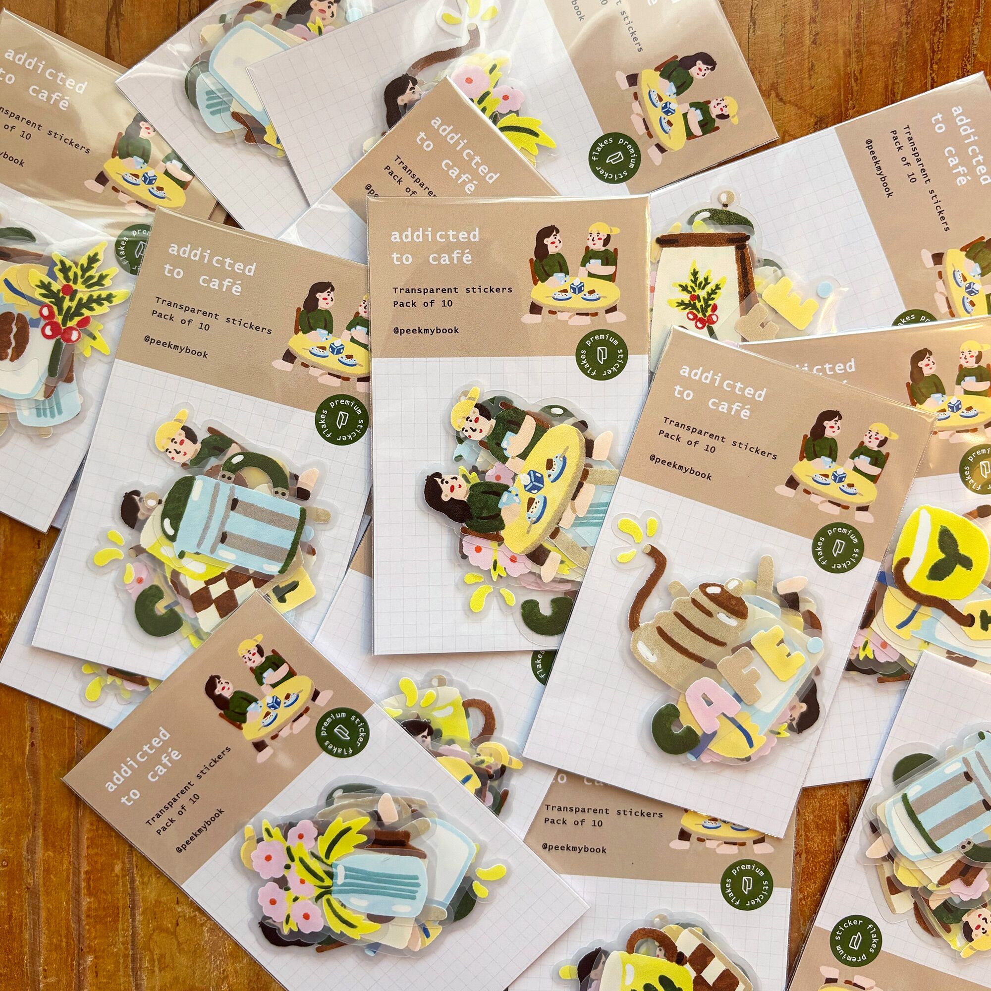 Addicted-to-Cafe-Sticker-Pack-4 Aesthetic coffee and matcha journaling stickers Peekmybook