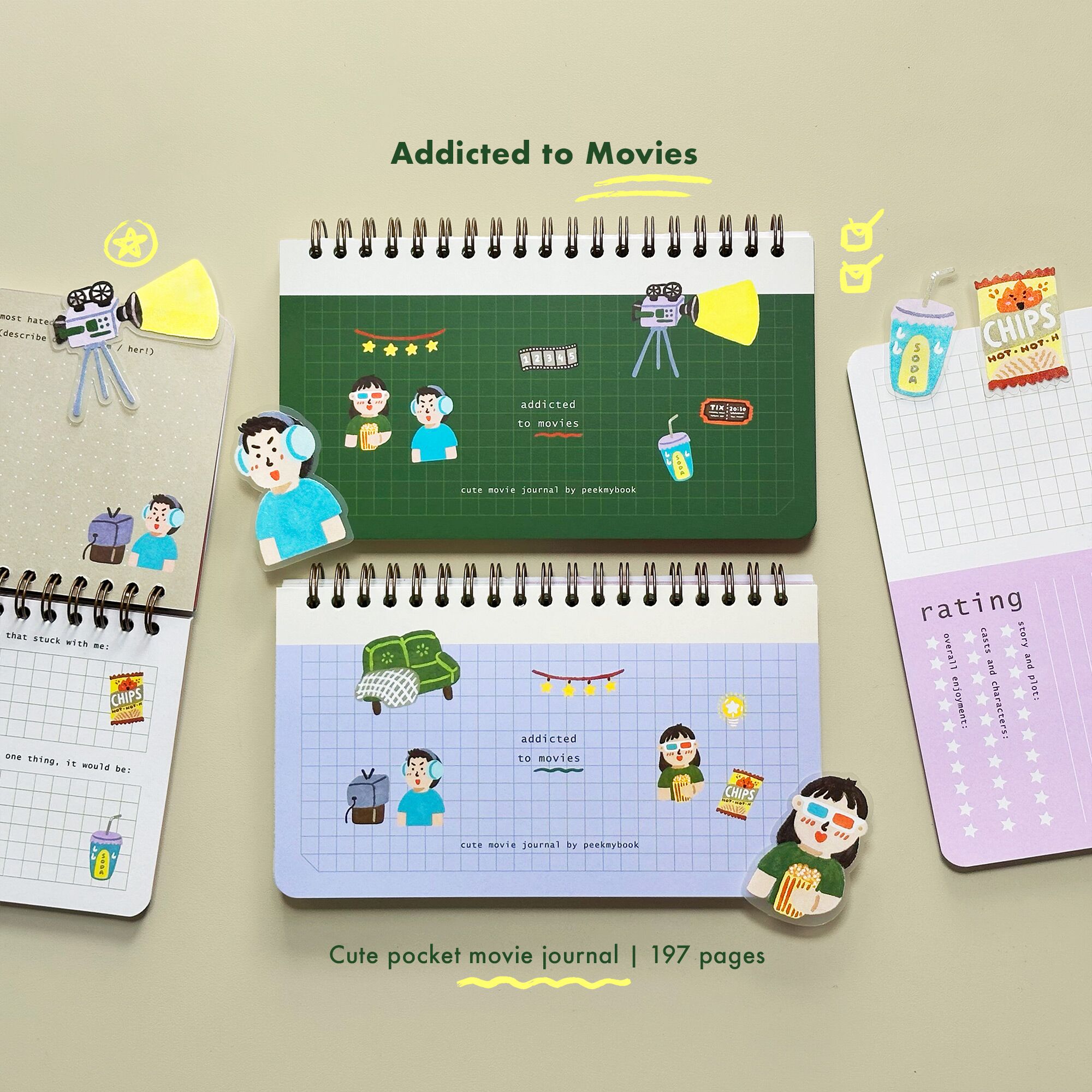 Addicted-to-Movies-Journal-1a Peekmybook pocket movie review journal