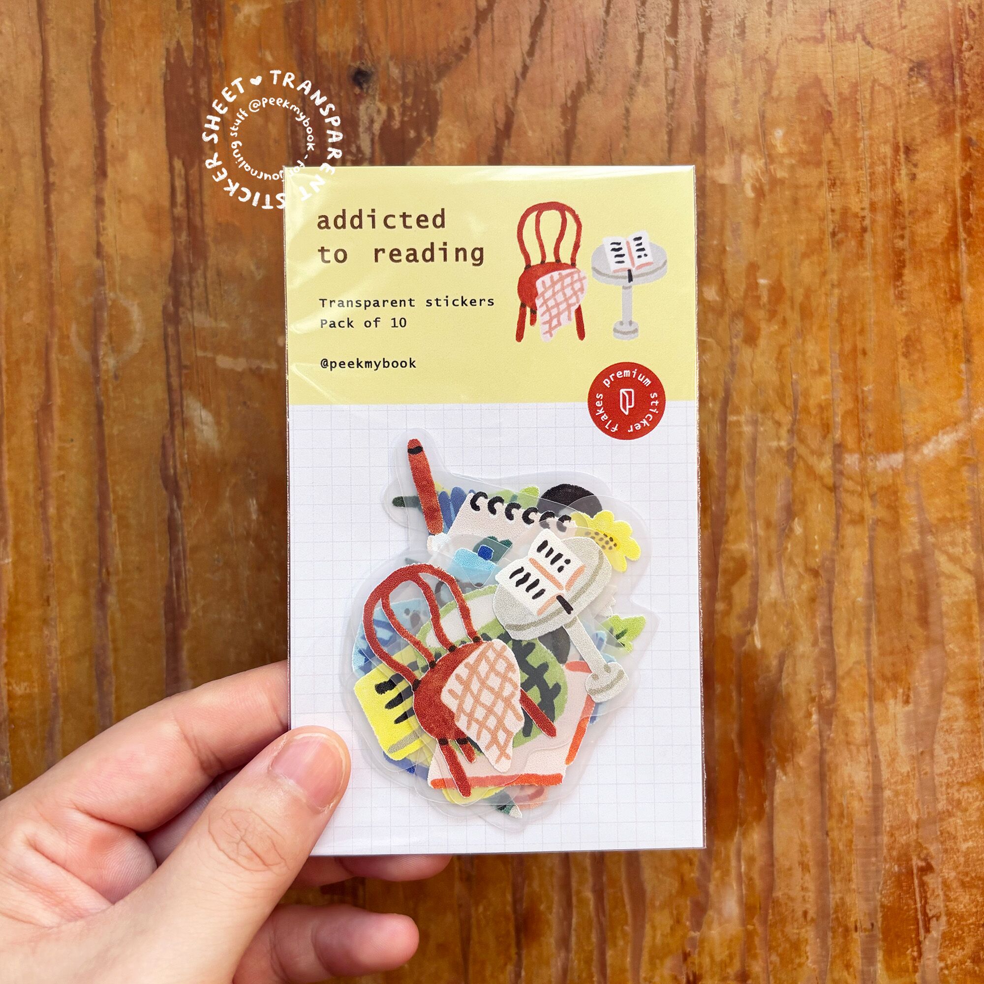 Addicted to Reading Sticker Pack 3 Peekmybook Addicted to Reading cozy reading decorative sticker pack