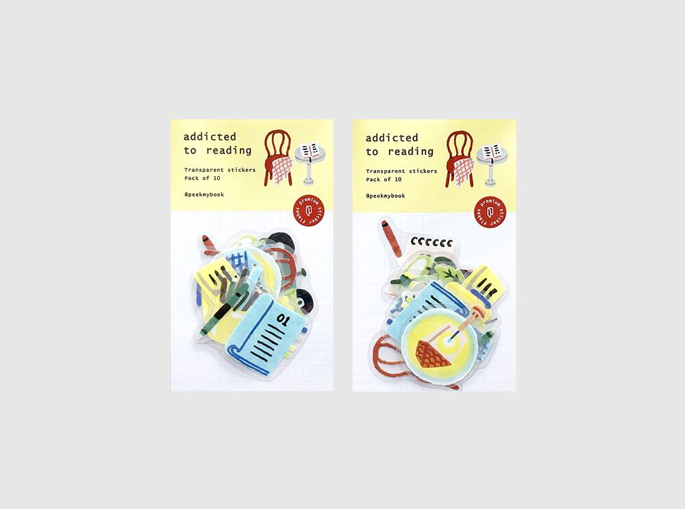 Cover-Addicted-to-reading-sticker Peekmybook Addicted to Reading cozy reading decorative sticker pack
