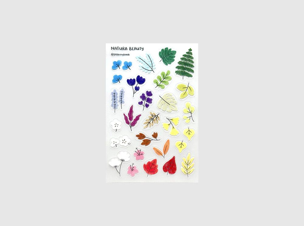 Cover-Natura-Beauty-Transparent-Sticker Plant and floral transparent vinyl stickers