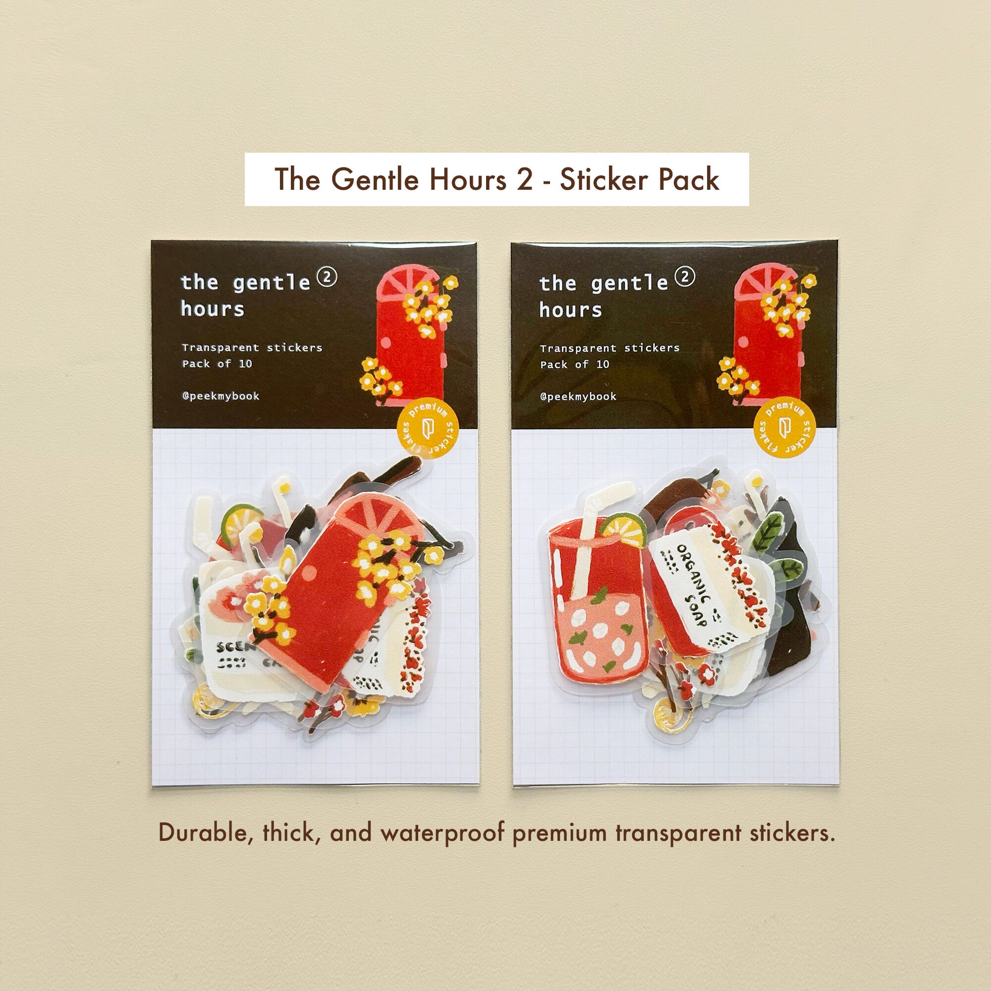 The-Gentle-Hours-2-Sticker-Pack-1 Aesthetic everyday objects decorative stickers for planner Peekmybook
